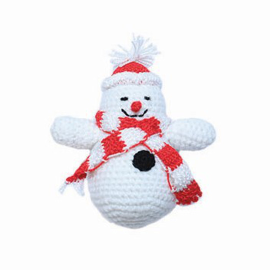 Small Crocheted Snowman image 0